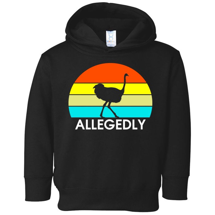 Retro Allegedly Ostrich Vintage Toddler Hoodie