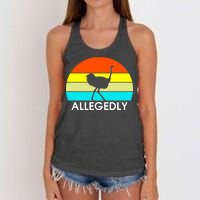 Retro Allegedly Ostrich Vintage Women's Knotted Racerback Tank