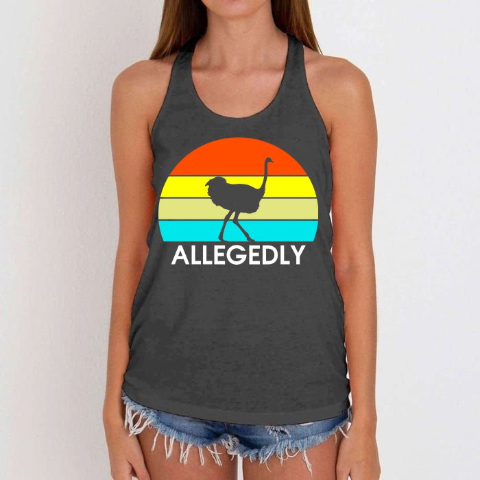 Retro Allegedly Ostrich Vintage Women's Knotted Racerback Tank