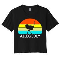 Retro Allegedly Ostrich Vintage Women's Crop Top Tee