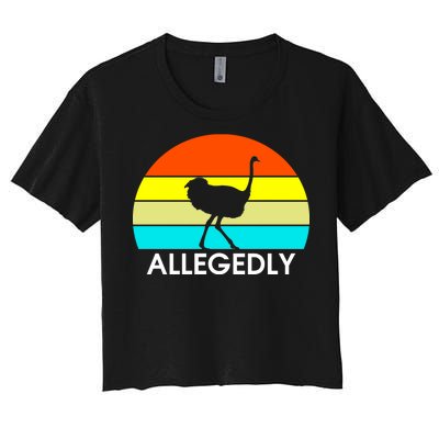 Retro Allegedly Ostrich Vintage Women's Crop Top Tee