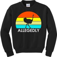 Retro Allegedly Ostrich Vintage Kids Sweatshirt