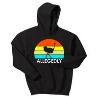 Retro Allegedly Ostrich Vintage Kids Hoodie