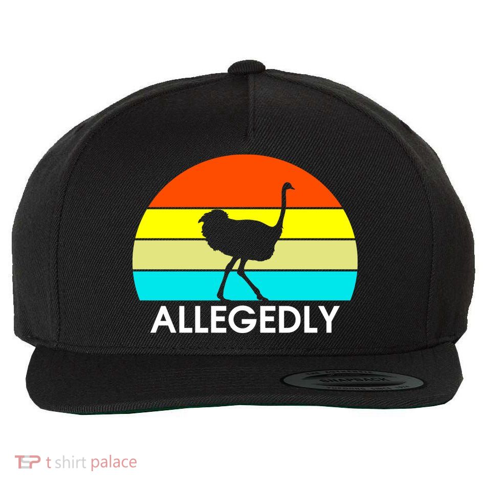 Retro Allegedly Ostrich Vintage Wool Snapback Cap