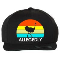 Retro Allegedly Ostrich Vintage Wool Snapback Cap