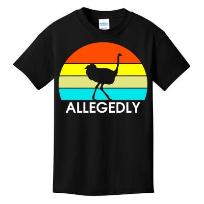 Retro Allegedly Ostrich Vintage Kids T-Shirt