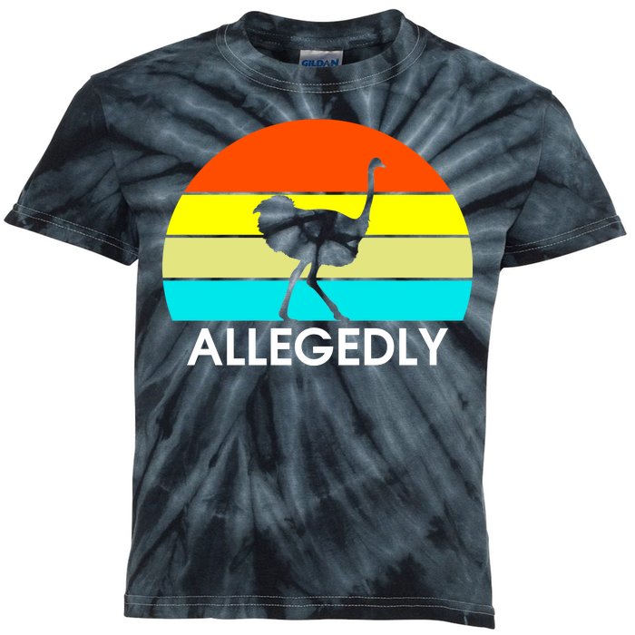 Retro Allegedly Ostrich Vintage Kids Tie-Dye T-Shirt