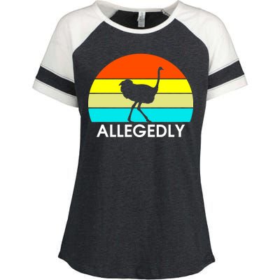 Retro Allegedly Ostrich Vintage Enza Ladies Jersey Colorblock Tee