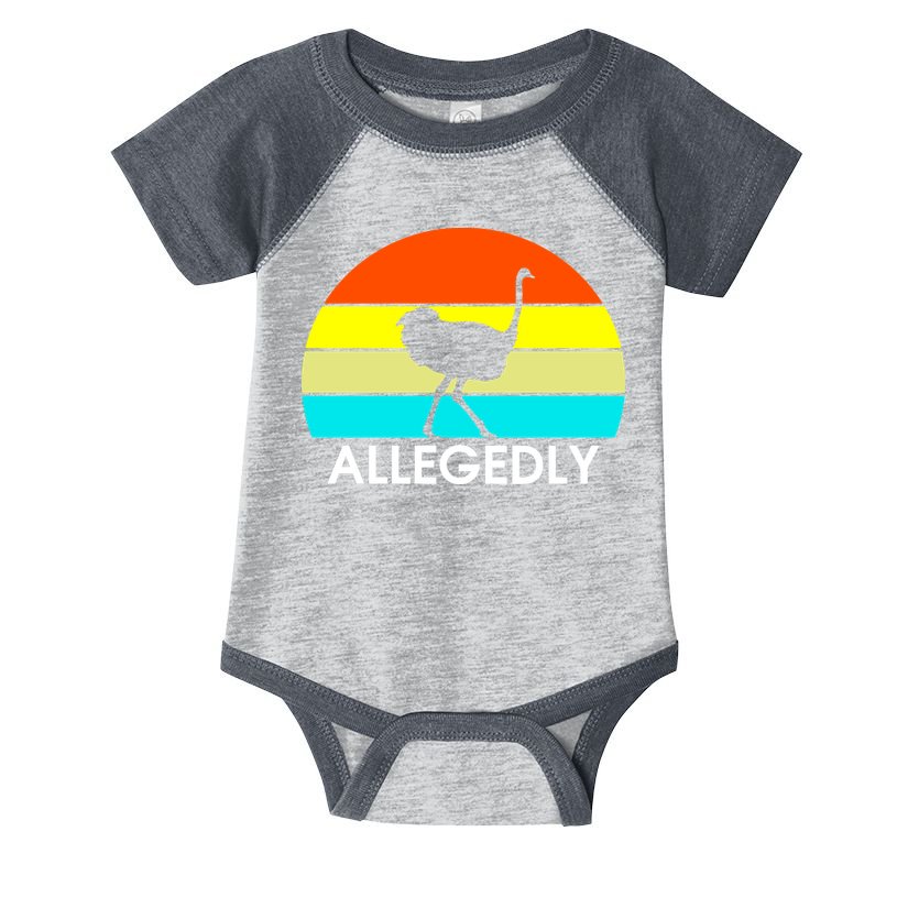 Retro Allegedly Ostrich Vintage Infant Baby Jersey Bodysuit