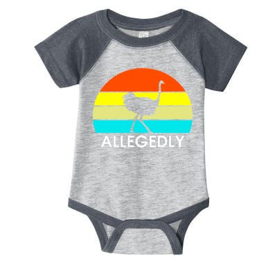 Retro Allegedly Ostrich Vintage Infant Baby Jersey Bodysuit