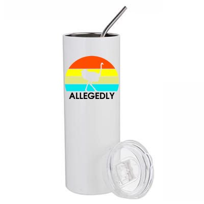 Retro Allegedly Ostrich Vintage Stainless Steel Tumbler