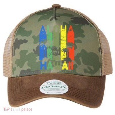 Retro Aloha Hawaii Logo Legacy Tie Dye Trucker Hat