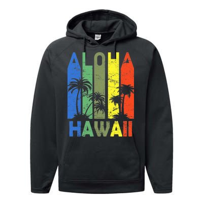 Retro Aloha Hawaii Logo Performance Fleece Hoodie