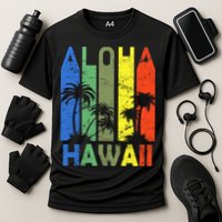 Retro Aloha Hawaii Logo Cooling Performance Crew T-Shirt