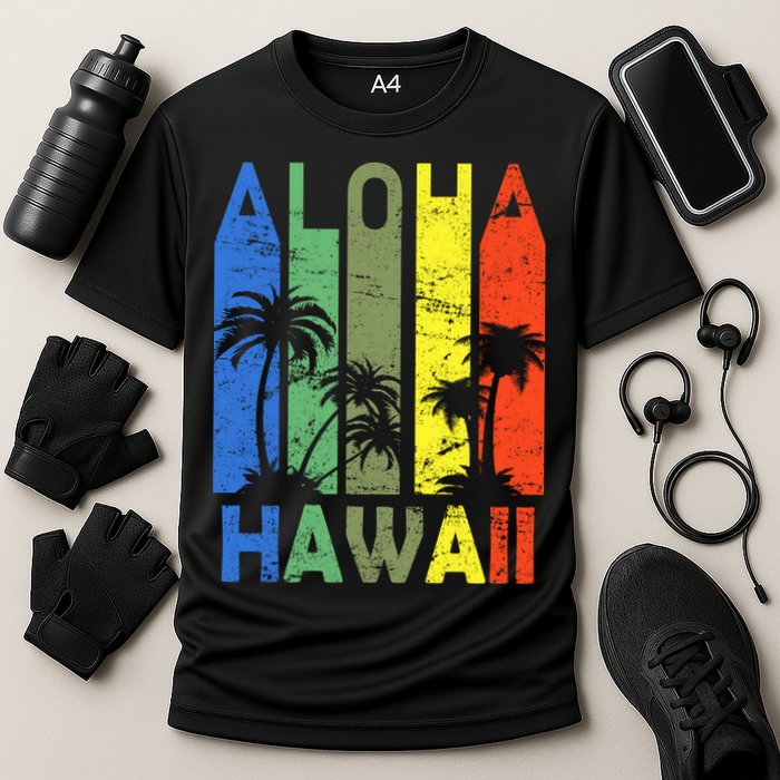 Retro Aloha Hawaii Logo Cooling Performance Crew T-Shirt