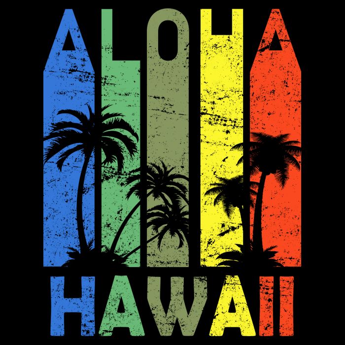 Retro Aloha Hawaii Logo Cooling Performance Crew T-Shirt