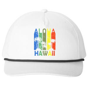 Retro Aloha Hawaii Logo Snapback Five-Panel Rope Hat