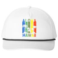 Retro Aloha Hawaii Logo Snapback Five-Panel Rope Hat