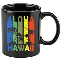 Retro Aloha Hawaii Logo 11oz C Handle Ceramic Mug