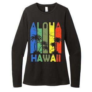 Retro Aloha Hawaii Logo Womens CVC Long Sleeve Shirt