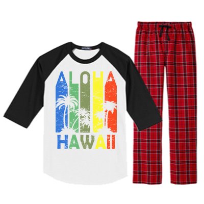 Retro Aloha Hawaii Logo Raglan Sleeve Pajama Set