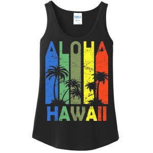 Retro Aloha Hawaii Logo Ladies Essential Tank