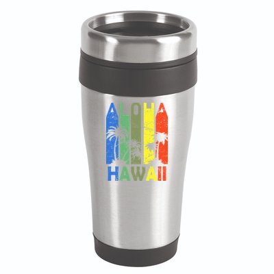 Retro Aloha Hawaii Logo 16oz Travel Tumbler