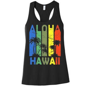 Retro Aloha Hawaii Logo Women's Racerback Tank