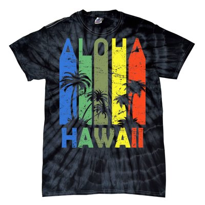 Retro Aloha Hawaii Logo Tie-Dye T-Shirt