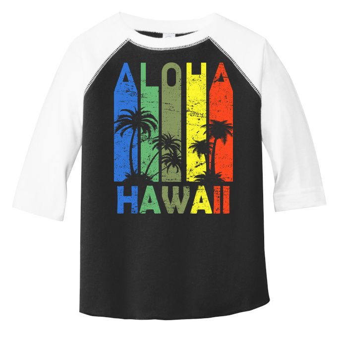 Retro Aloha Hawaii Logo Toddler Fine Jersey T-Shirt