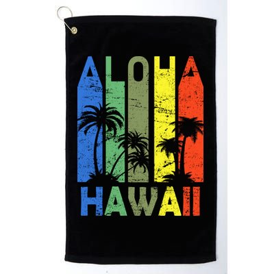Retro Aloha Hawaii Logo Golf Towel