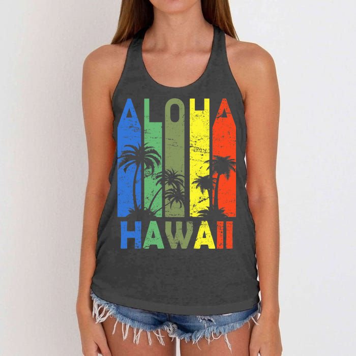 Retro Aloha Hawaii Logo Women's Knotted Racerback Tank