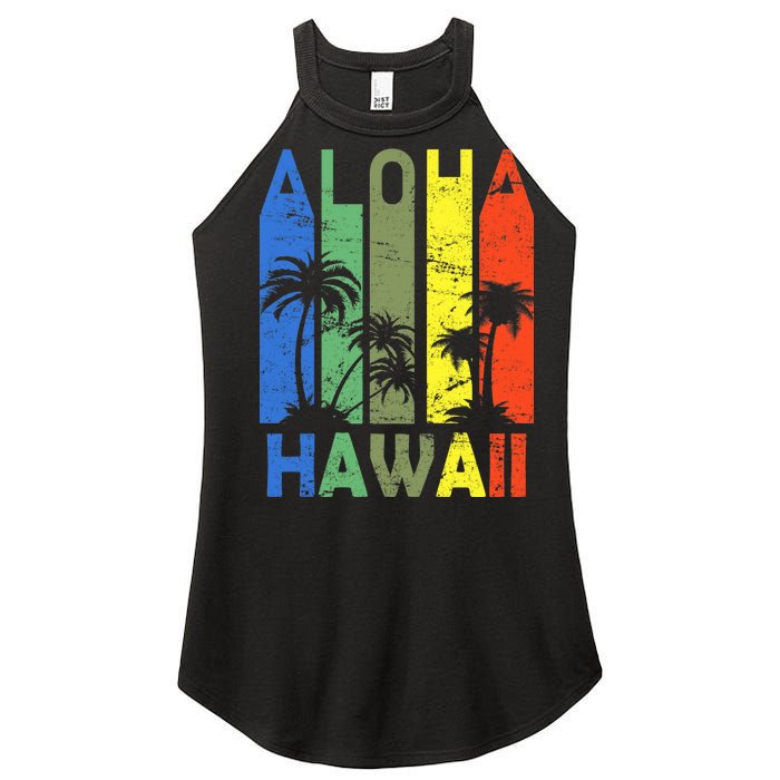 Retro Aloha Hawaii Logo Women's Perfect Tri Rocker Tank