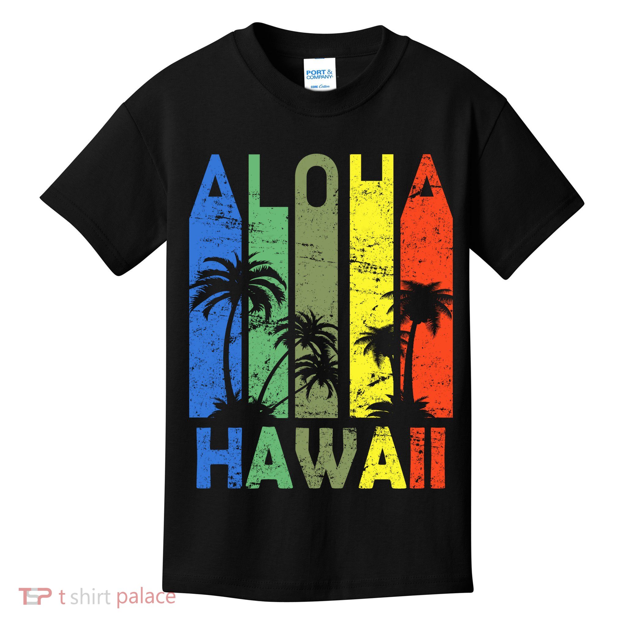 Retro Aloha Hawaii Logo Kids T-Shirt