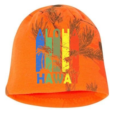 Retro Aloha Hawaii Logo Kati - Camo Knit Beanie