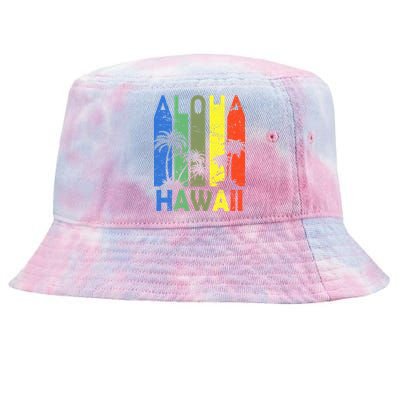 Retro Aloha Hawaii Logo Tie-Dyed Bucket Hat