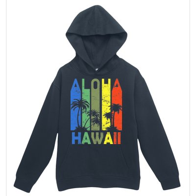 Retro Aloha Hawaii Logo Urban Pullover Hoodie