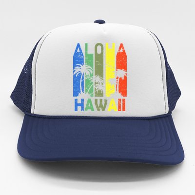 Retro Aloha Hawaii Logo Trucker Hat