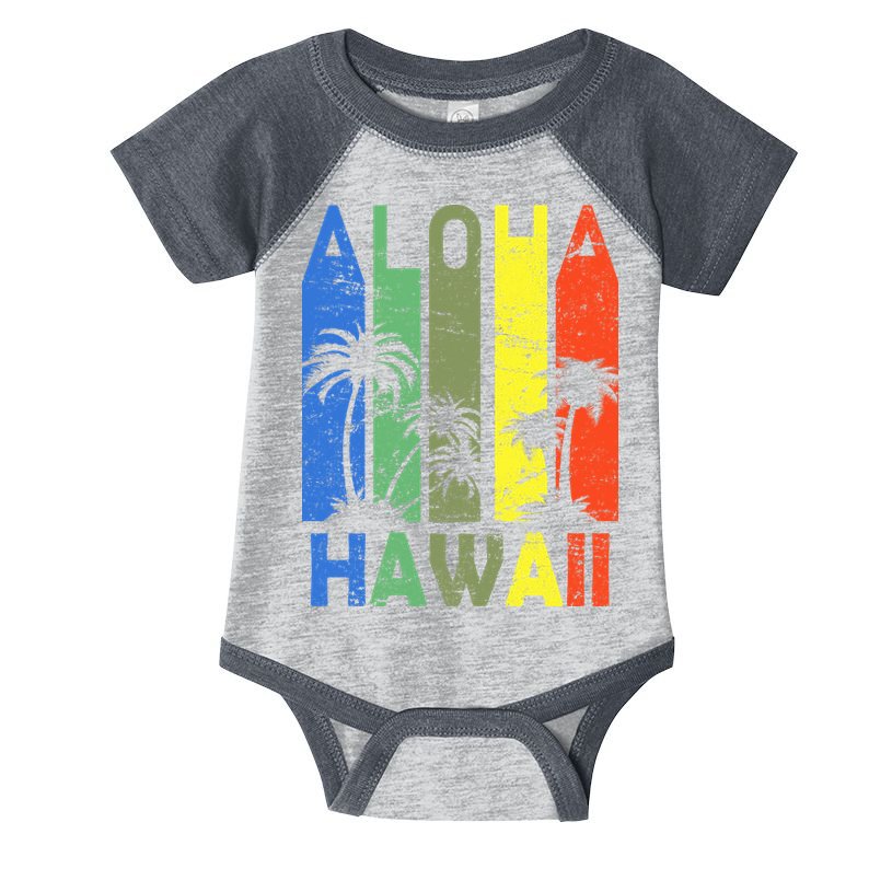 Retro Aloha Hawaii Logo Infant Baby Jersey Bodysuit