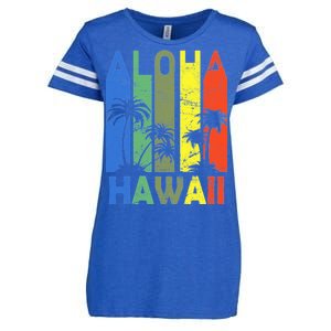 Retro Aloha Hawaii Logo Enza Ladies Jersey Football T-Shirt