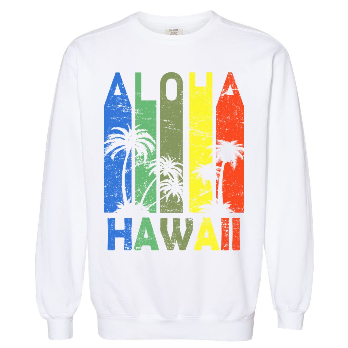 Retro Aloha Hawaii Logo Garment-Dyed Sweatshirt