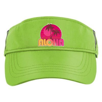 Retro Aloha Summer Fun Pink Logo Adult Drive Performance Visor