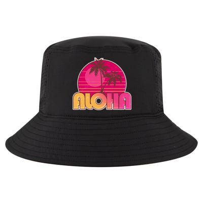 Retro Aloha Summer Fun Pink Logo Cool Comfort Performance Bucket Hat