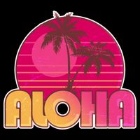 Retro Aloha Summer Fun Pink Logo Cooling Performance Crew T-Shirt