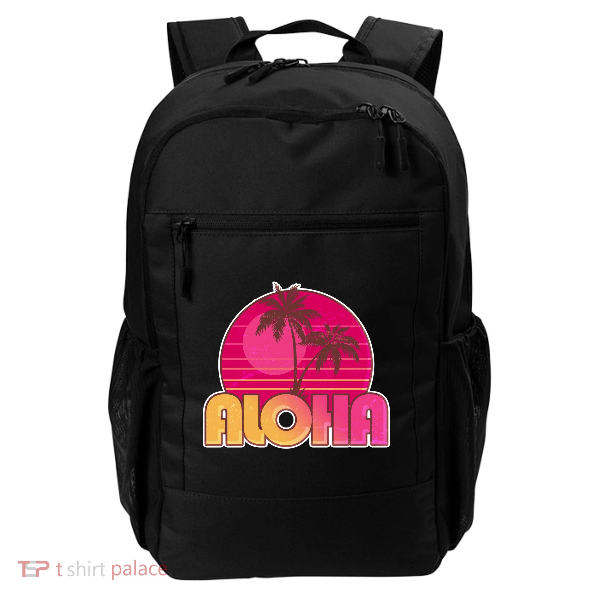 Retro Aloha Summer Fun Pink Logo Backpack