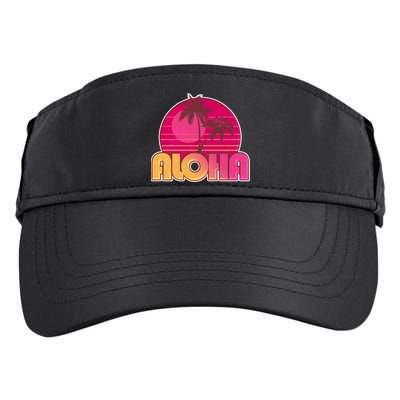 Retro Aloha Summer Fun Pink Logo Adult Drive Performance Visor