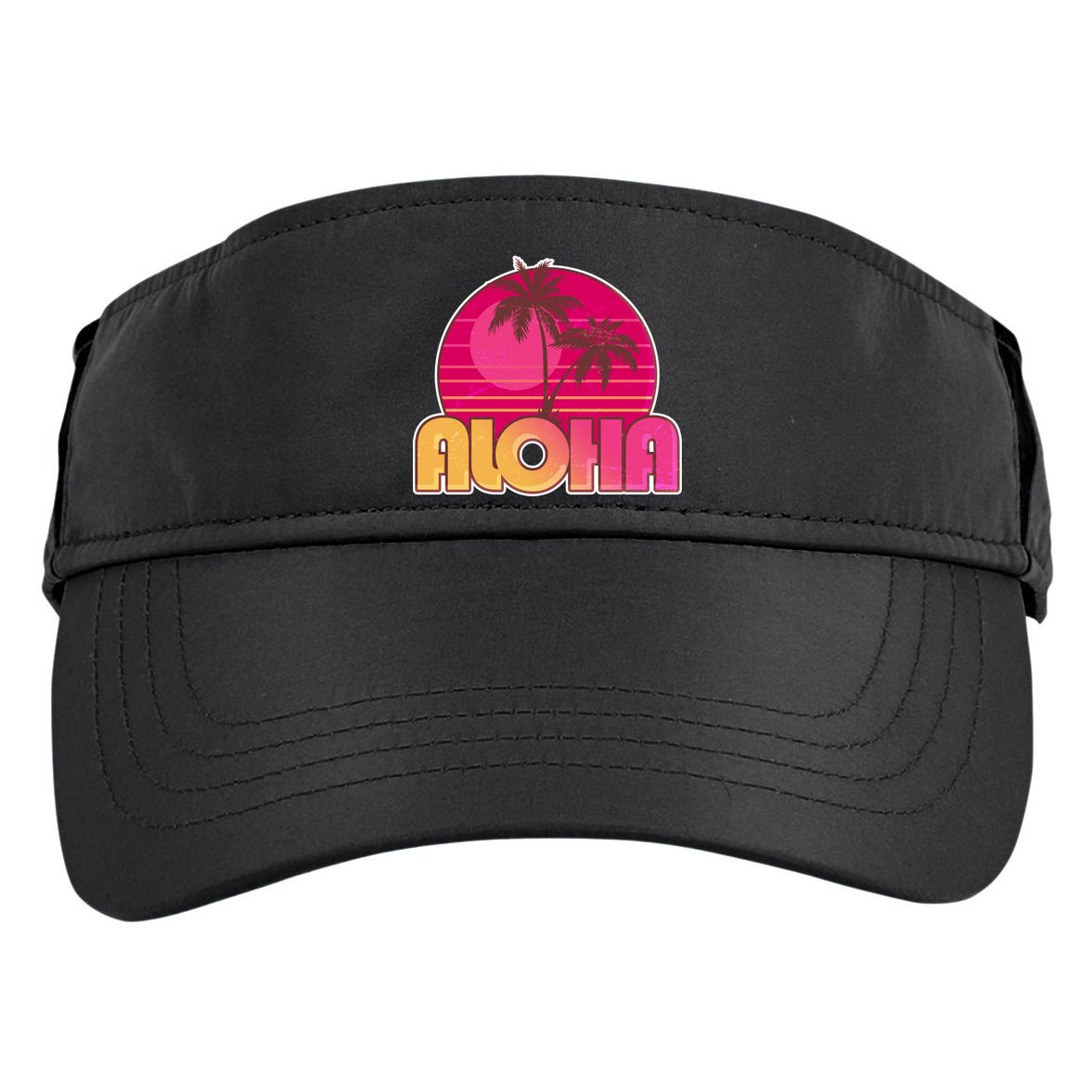 Retro Aloha Summer Fun Pink Logo Adult Drive Performance Visor