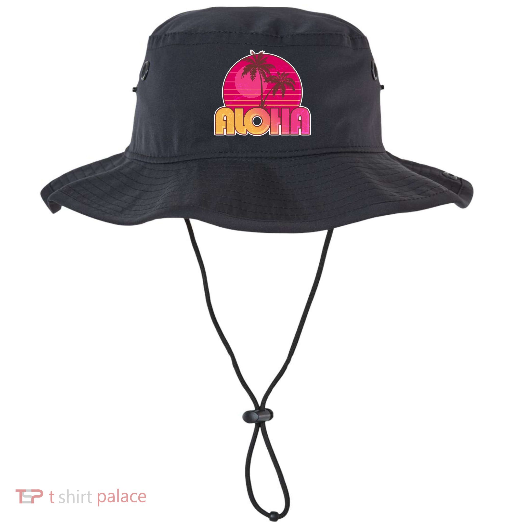 Retro Aloha Summer Fun Pink Logo Bucket Hat