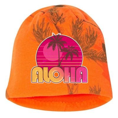 Retro Aloha Summer Fun Pink Logo Kati - Camo Knit Beanie