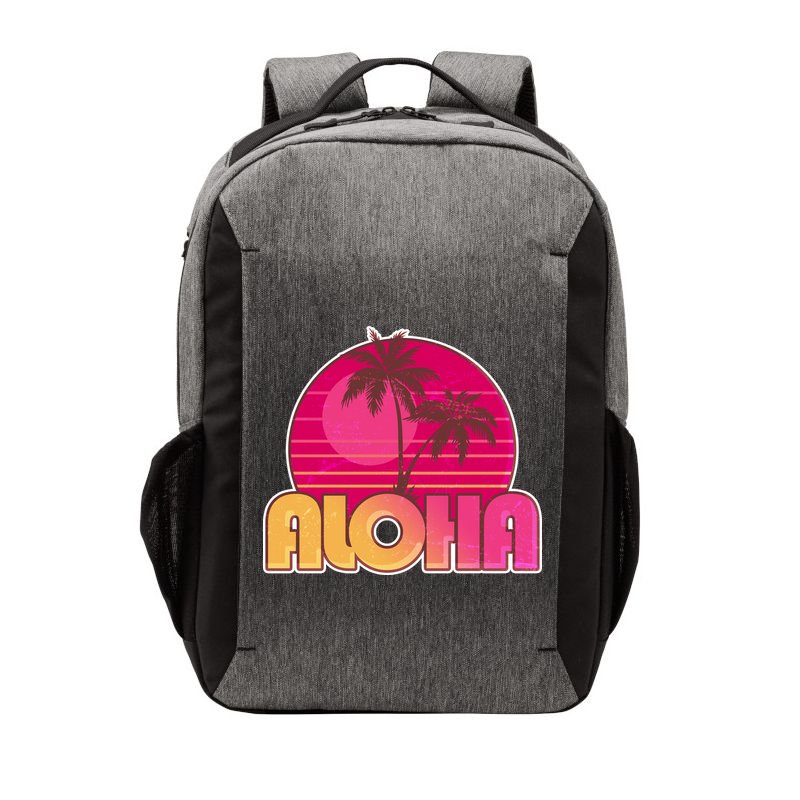 Retro Aloha Summer Fun Pink Logo Vector Backpack